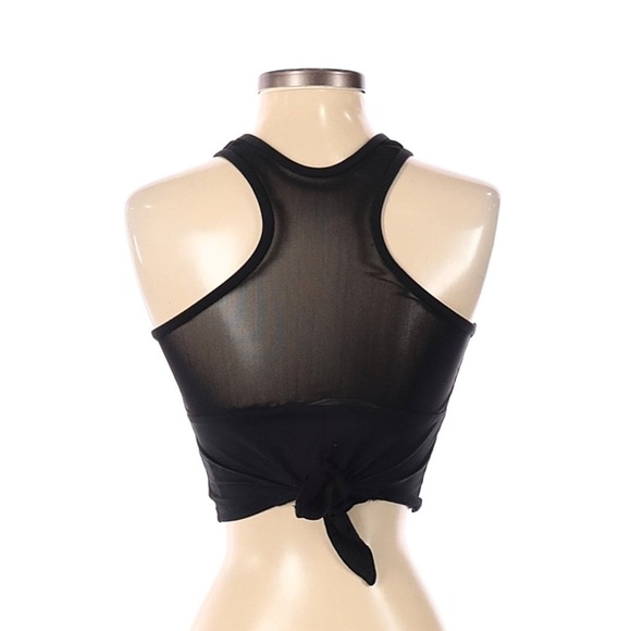 Bombshell Black Styled Workout Tank Top Mesh S - Picture 3 of 3